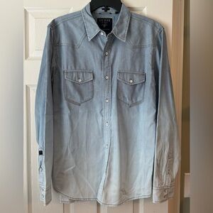GUESS Western Shirt Mens Denim ombré - size Large